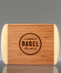 Personalized Engraved Bamboo Two-Tone Cutting Board by Sunny Box