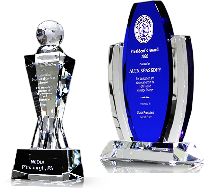 Two EDCO Crystal Awards