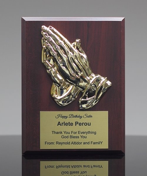 Pastor Appreciation Plaques And Awards Images   0026057 Pastor Appreciation Plaque Wpraying Hands 600 