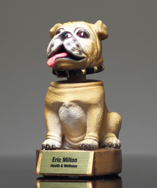 Bulldog Bobblehead Mascot Trophy