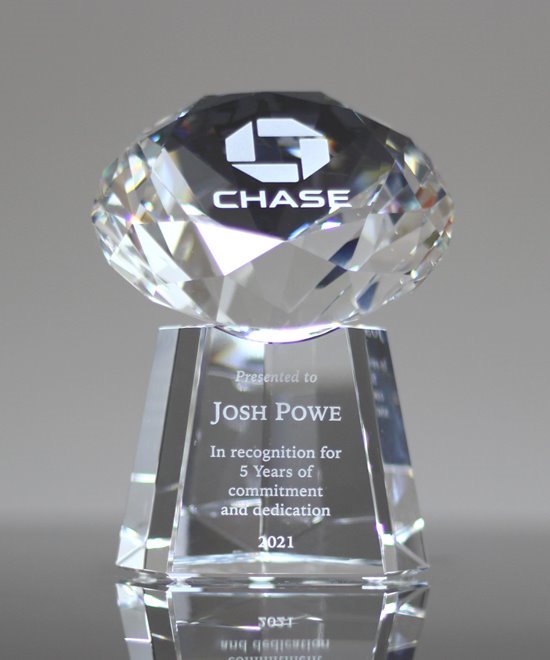 Clear Crystal Diamond Award