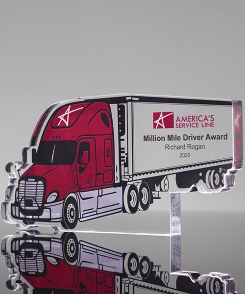 Custom Acrylic Semi Truck Award