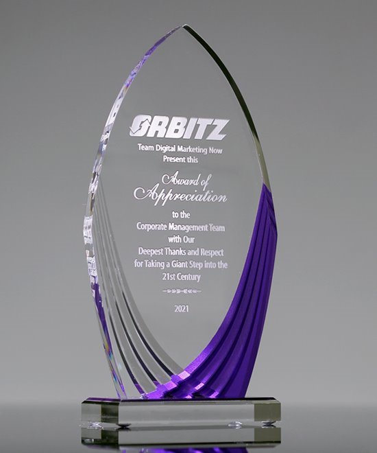 Purple Turin Acrylic Award