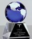 Picture of Blue Globe Crystal Trophy - Medium Size