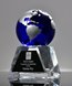 Picture of Blue Globe Crystal Trophy - Medium Size