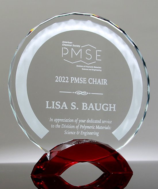 Red Arc Glass Circle Award