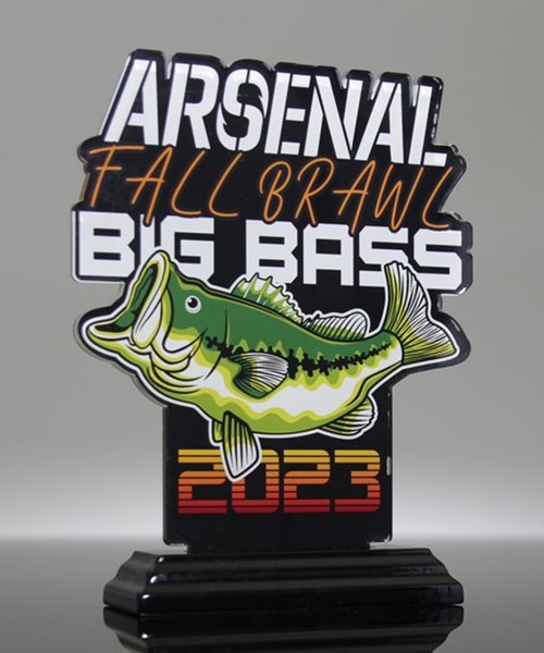 Custom Acrylic Fishing Trophy - Small Base