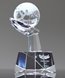 Picture of Crystal Globe on Hand Trophy - Engraved Base