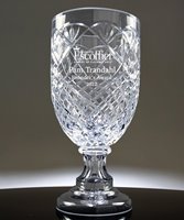 Picture of Medallion Footed Crystal Trophy Vase