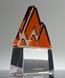 Picture of Custom Crystal Award - Amber Overlay