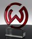 Picture of Custom Red Crystal Logo Award