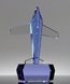 Picture of Custom Shaped Purple Crystal Airplane Award