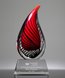 Picture of Scarlet Teardrop Art Glass Award