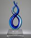 Picture of Sapphire Helix Art Glass Award