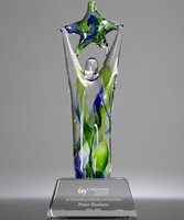 Picture of Premium Star Achiever Art Glass Award