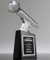 Picture of Crystal Microphone Trophy - Voice of Achievement Award