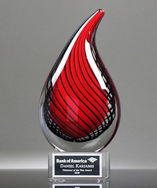 Picture of Crimson Trend Art Glass Flame Award