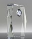 Picture of Faceted Crystal Clock Award