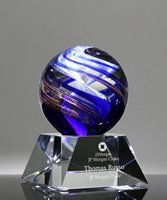 Picture of Gilded Sea Sphere Art Glass Award