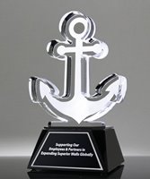 Picture of Acrylic Anchor Award on Crystal Base