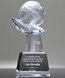 Picture of Globe In Hand Crystal Award