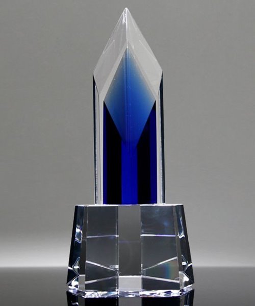 Picture of Visionary Diamond Blue Crystal Award