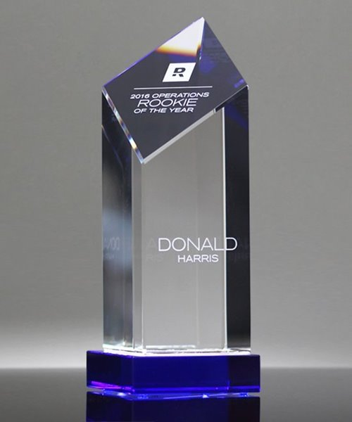 Picture of Encore Tower Blue Crystal Award