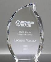 Picture of Crystal Faceted Flame Award