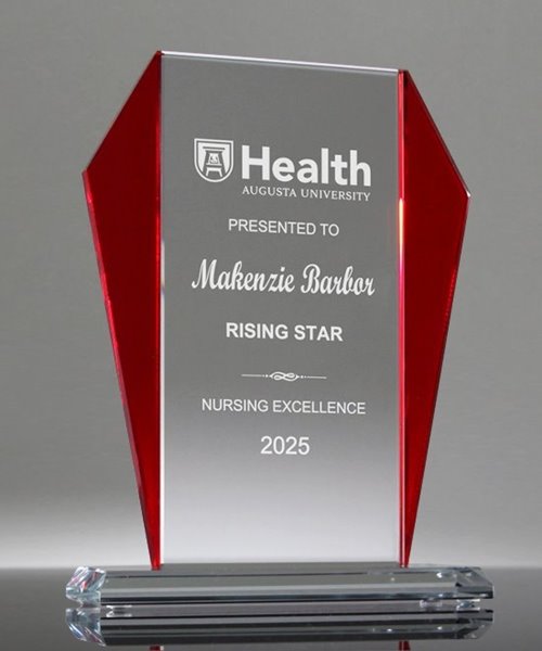 Picture of Newbury Red Starfire Glass Award