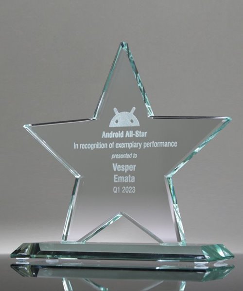 Picture of Etched Glass Star Award