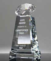 Picture of Diamond Sphere Clear Crystal Award