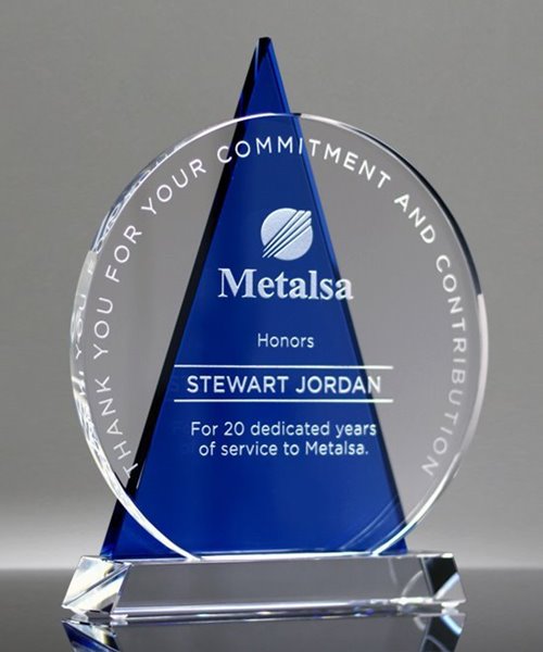 Picture of Crystal Icon Award - Blue