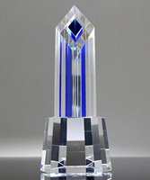 Picture of Crystal Pinnacle Award Blue Tower