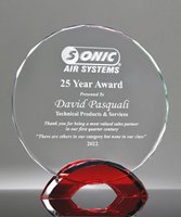 Picture of Red Arc Glass Circle Award