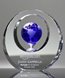 Picture of Blue Crystal Globe Circle Plaque