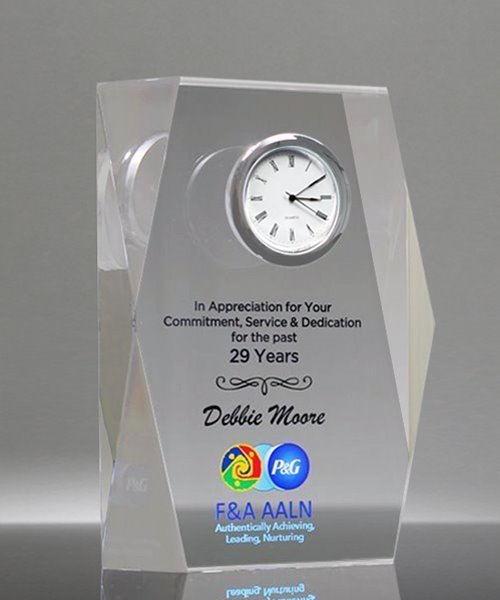 Picture of Custom Printed Acrylic Clock Award