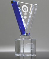 Picture of Military Glass Trophy - Dedicated Service Award