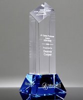 Picture of Diamond Tower Blue Crystal Award