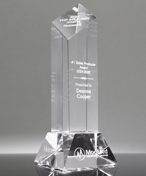 Picture of Diamond Tower Clear Crystal Award