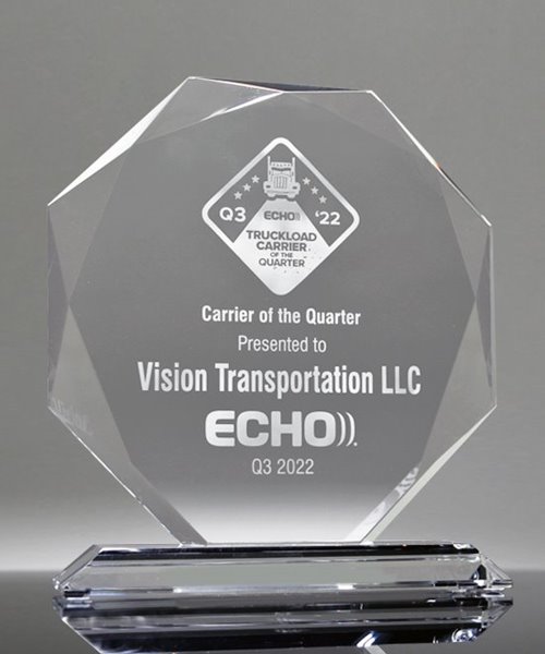 Picture of Truck Driver Recognition Crystal Octagon Award