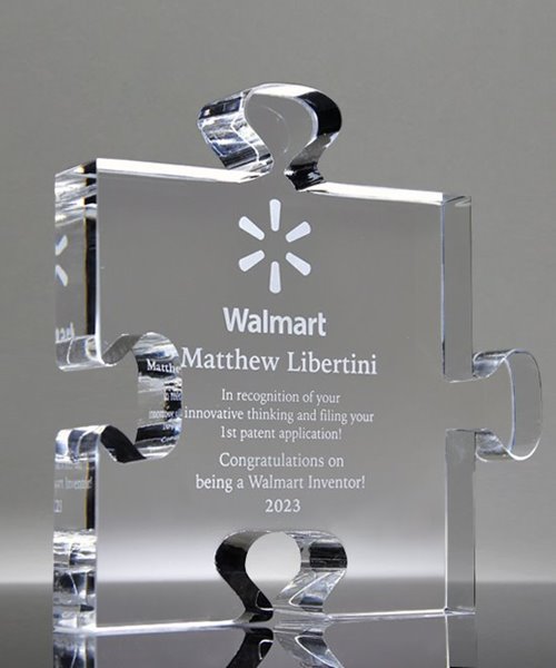 Picture of Puzzle Piece Crystal Award