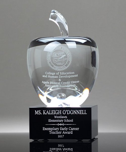 Picture of Classic Crystal Apple Award