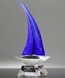 Picture of Blue Voyage Art Glass Boat Award