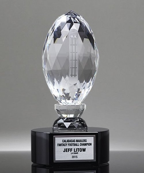 Picture of Optic Crystal Football Trophy