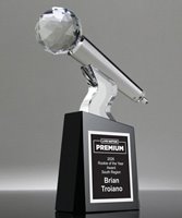 Picture of Crystal Microphone Trophy - Voice of Achievement Award