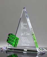 Picture of Green Goal-Setter Triangle Crystal