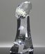 Picture of Large Faceted Crystal Football Trophy