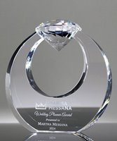 Picture of Clear Crystal Diamond Circle Award