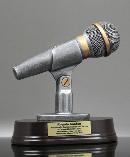 Picture of Microphone Resin Trophy