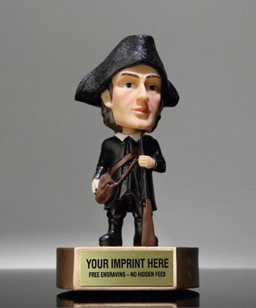 Picture of Patriot Bobblehead Mascot Trophy